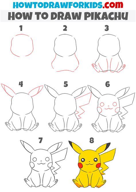 how to draw pikachu|easy drawing for kids pikachu.